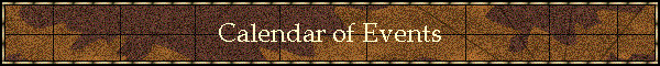 Calendar of Events